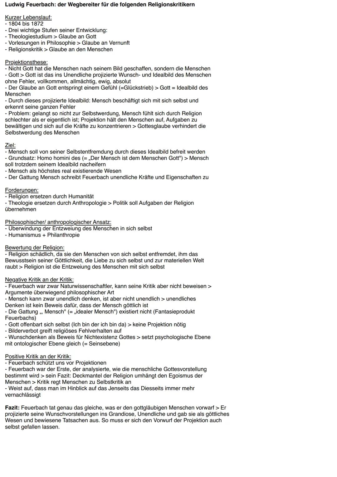 Ludwig Feuerbach: der Wegbereiter für die folgenden Religionskritikern
Kurzer Lebenslauf:
- 1804 bis 1872
Drei wichtige Stufen seiner Entwic