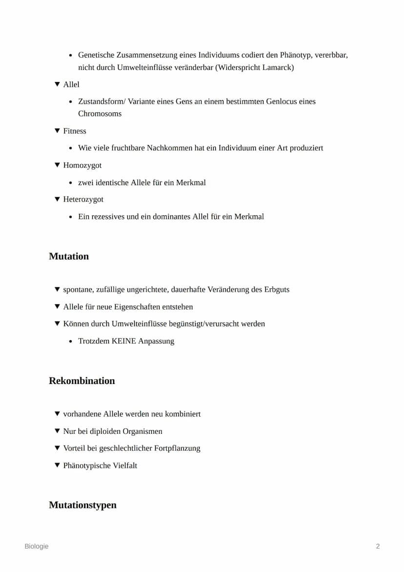 K
Biologie
Evolution und Genetik
Evolution
▾ Mutation und Rekombination
▼ Genveränderung
Artbildung
Biologie
▼ Selektion
Adaption
▼ Isolatio