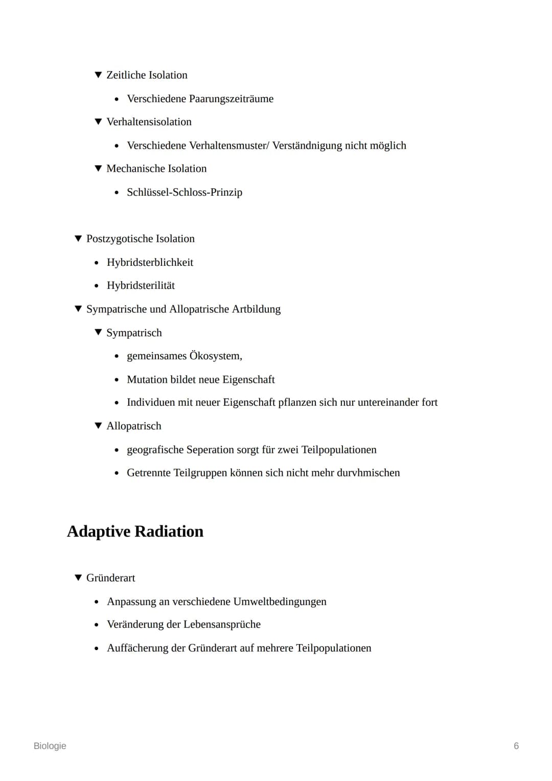 K
Biologie
Evolution und Genetik
Evolution
▾ Mutation und Rekombination
▼ Genveränderung
Artbildung
Biologie
▼ Selektion
Adaption
▼ Isolatio