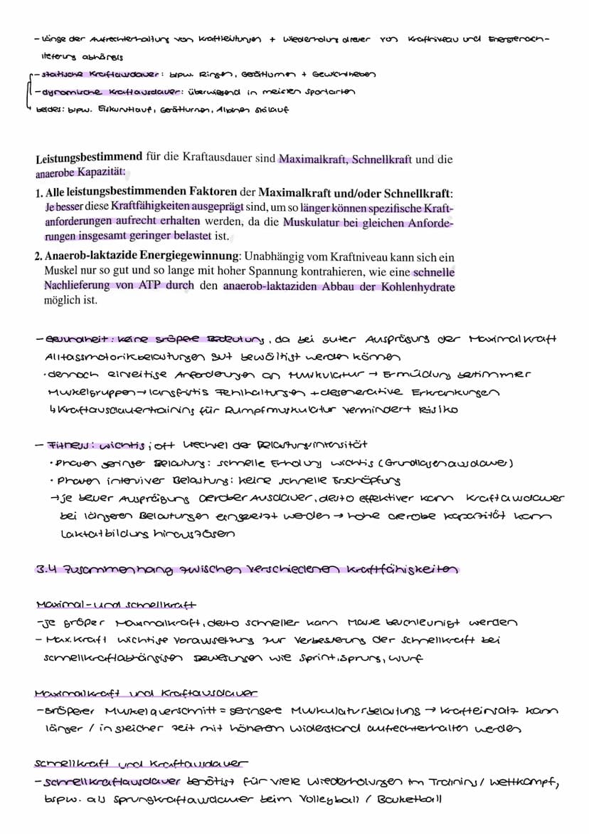 3.Kraftfähigkeiten und leistungsbestimmende Faktoren
2X4
Schnellkraft
Maximalkraft
Abb. 43: Kraftfähigkeiten.
Kraftausdauer
- Kraft tritt in