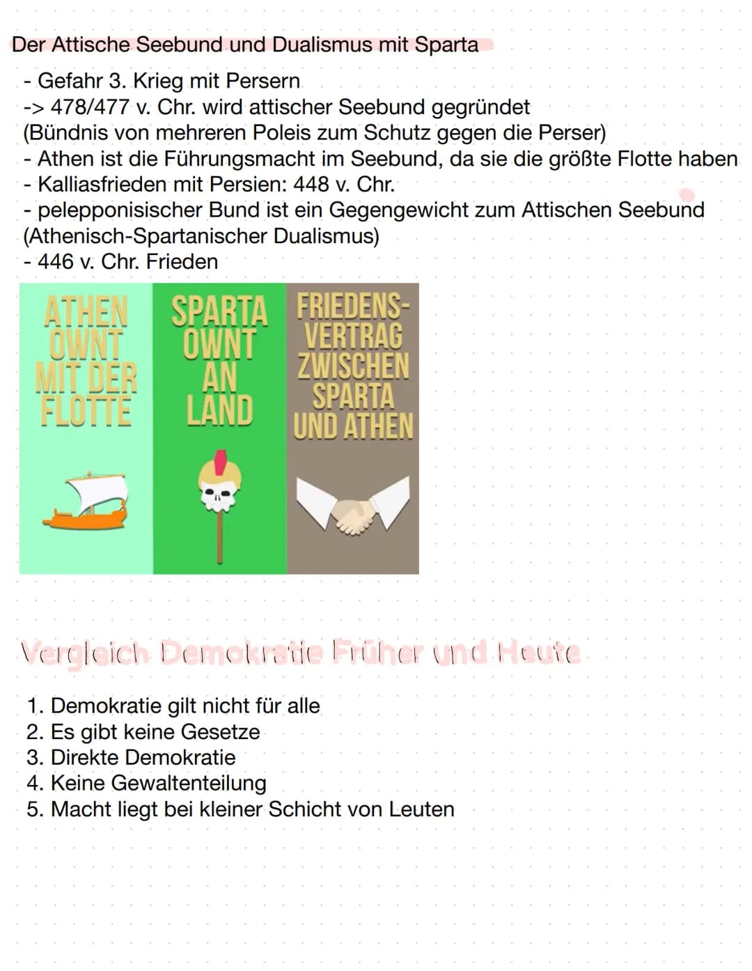 Geschi Lerzettel MSS11-1
Themen:
Das Antike Griechenland
- Entwicklung der Demokratie in Athen
- Vergleich Demokratie früher und heute
- Röm