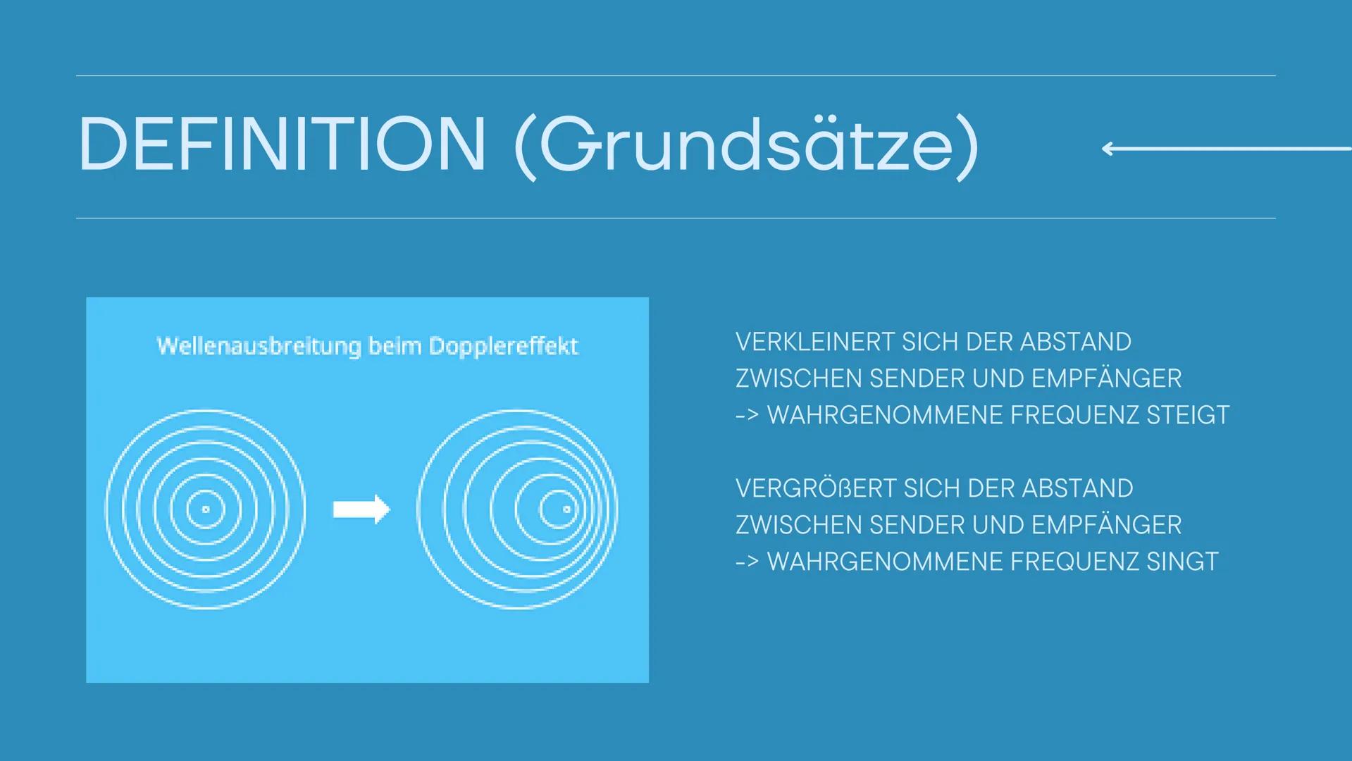 # Doppler-Effekt

Präsentation von:

Janna Schulz Agenda

Definition

Graphische Darstellung

1 Fall

2 Fall

Beispiel Krankenwagen

Alle Fo