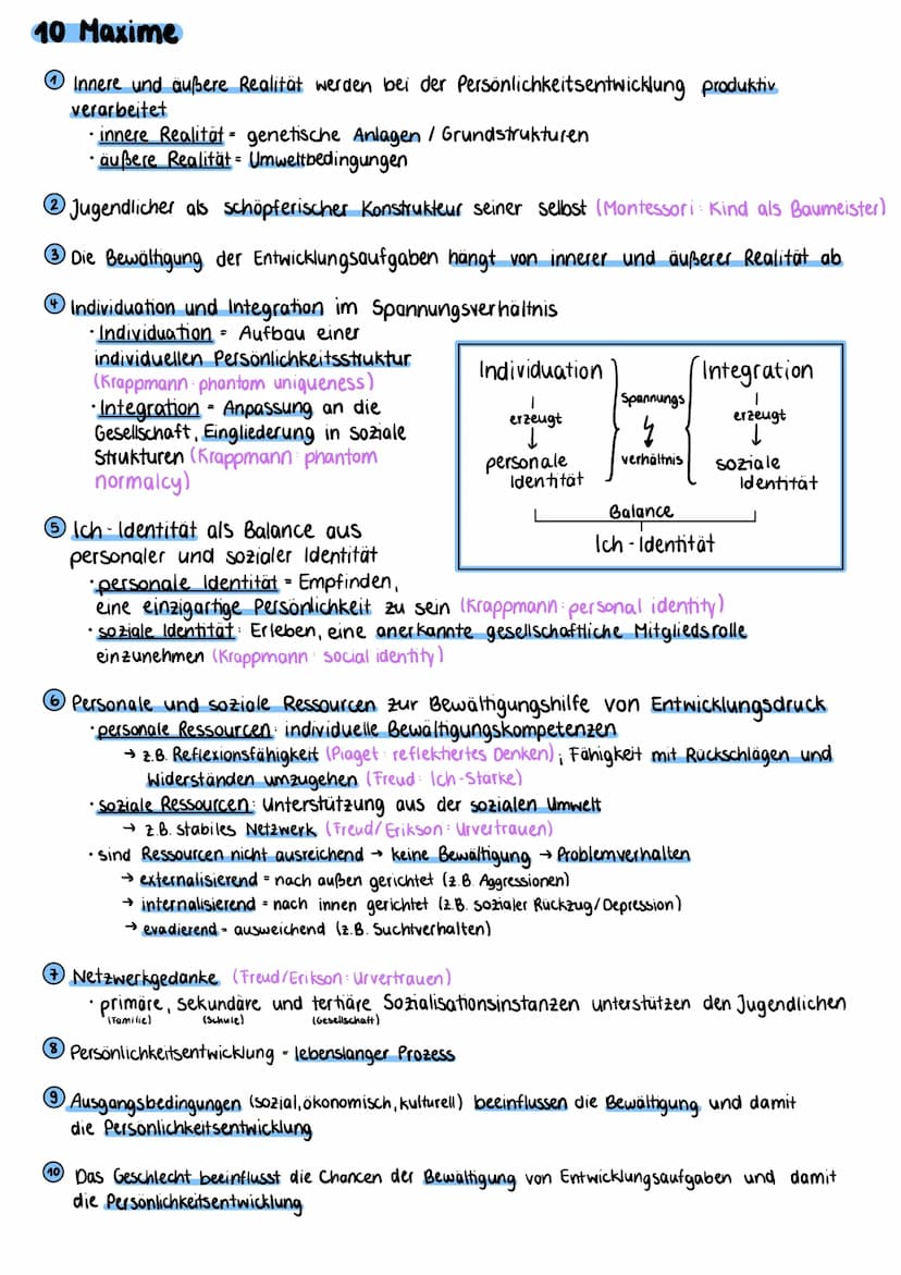 
<p>Die persönliche Entwicklung hängt von der inneren und äußeren Realität sowie deren Verarbeitung ab. Klaus Hurrelmanns Modell der produkt