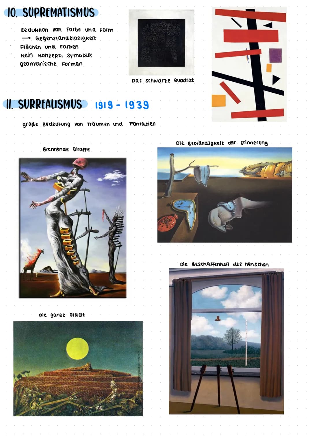 Kunst Abitur: Epochen im Überblick
1. RENAISSANCE 1420-1520
zentralperspektive
Menschen mit Makeln
vorbild: Antike
goldener Schnik
viel Prun