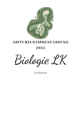 Know Bio LK Abi Zusammenfassung NRW 2023 Evolution thumbnail