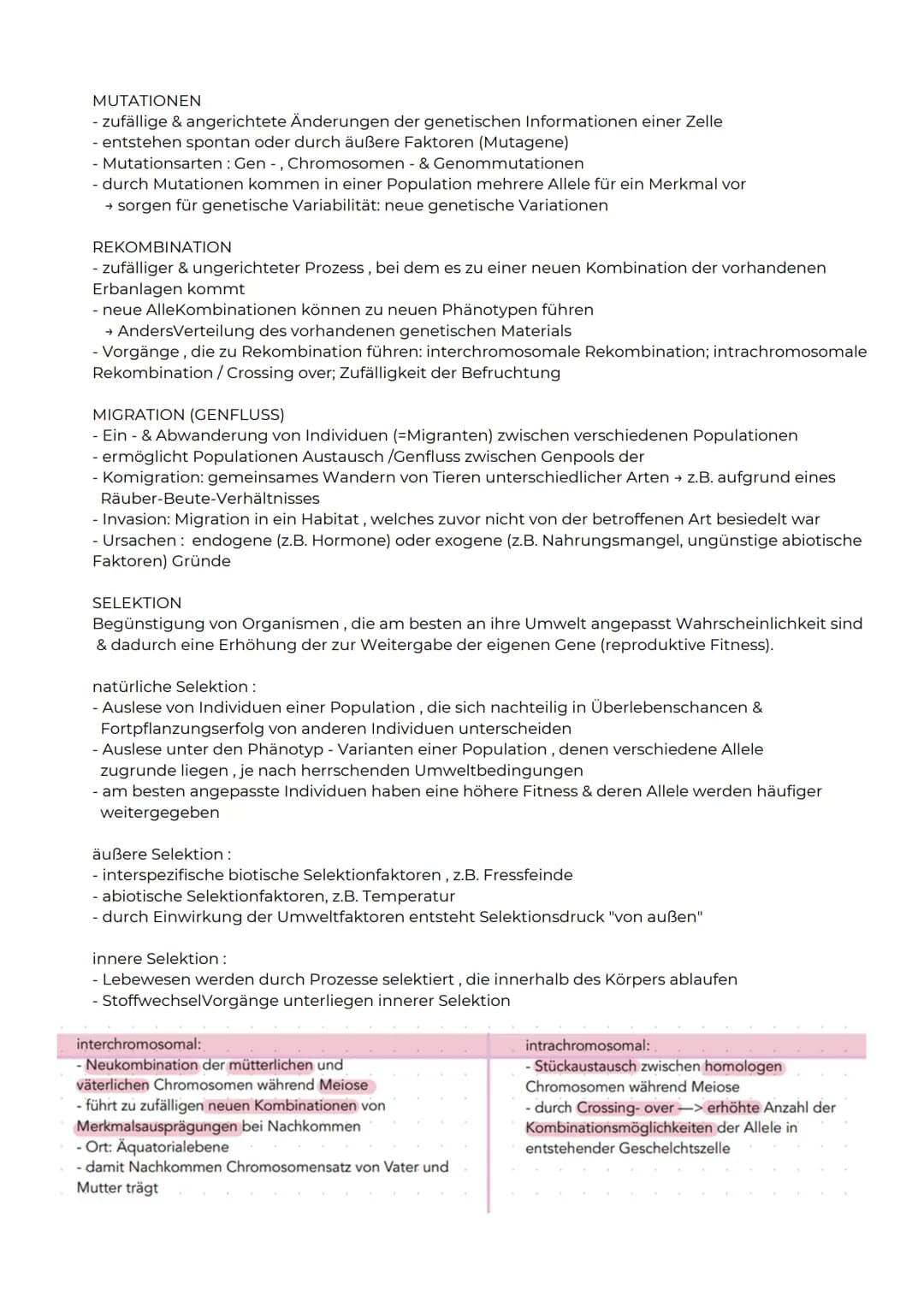 ABITURZUSAMMENFASSUNG
2023
Biologie LK
Evolution SELEKTIONSFORMEN
Stabilisierende Selektion
Besteht ein Prädationsdruck
z.B. auf kleine und 