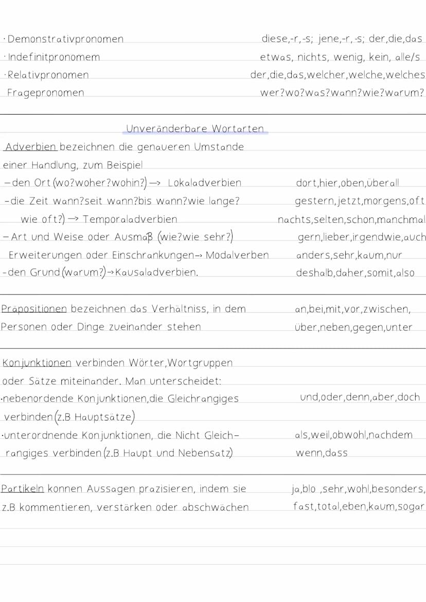 Wortarten
Fachbegriffe und Funktion
Nomen bezeichnen Lebewesen und Dinge.
Man unterscheidet:
Veranderbare Wortarten
Nomen die etwas Reales b