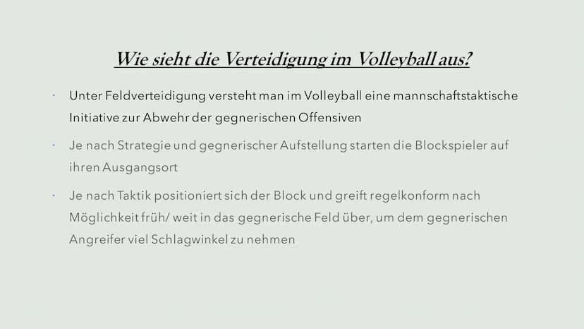 Volleyball
Von Unbakannt Inhaltsangabe
➤ Was ist überhaupt Volleyball?
➤ Wie lauten die Regeln für Volleyball?
>
Wie sieht der Angriff im Vo