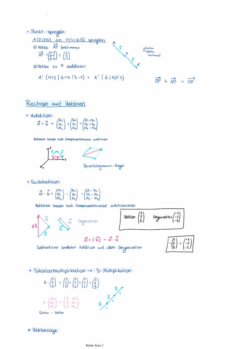 VEKTOREN
3D-Koordinatensystem
Abstand von 2 Punkten
A(xal Yalza)
в (хочь 176)
TABI √(xa-x₂)² + (4₁-46)² + (Za-Z₂)
egal wie rum
Vektoren
Spal