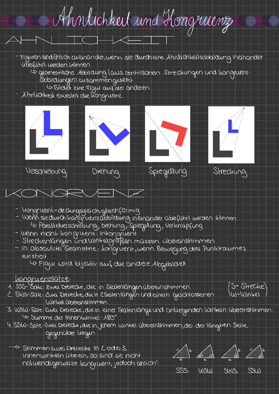 Ähnlichkeit und Kongruenz