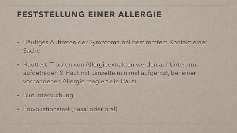 ALLERGIEN THEMENÜBERSICHT
●
• Reaktion bei Kontakt mit einem Auslöser
Symptome
Feststellung
●
●
●
Definition + Auftreten
●
Behandlungsmethod