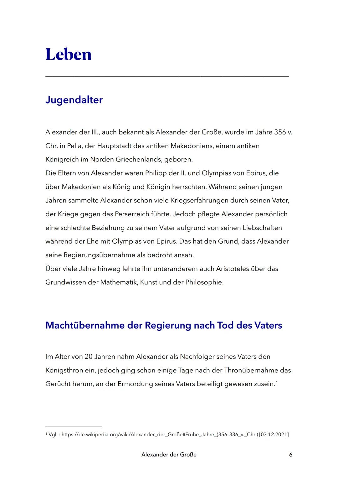 # Akademischer Bericht

Alexander der Große

30. November 2021

Alen Širbegović & Artur Gerstenberger

Bischöfliche Marienschule Mönchenglad
