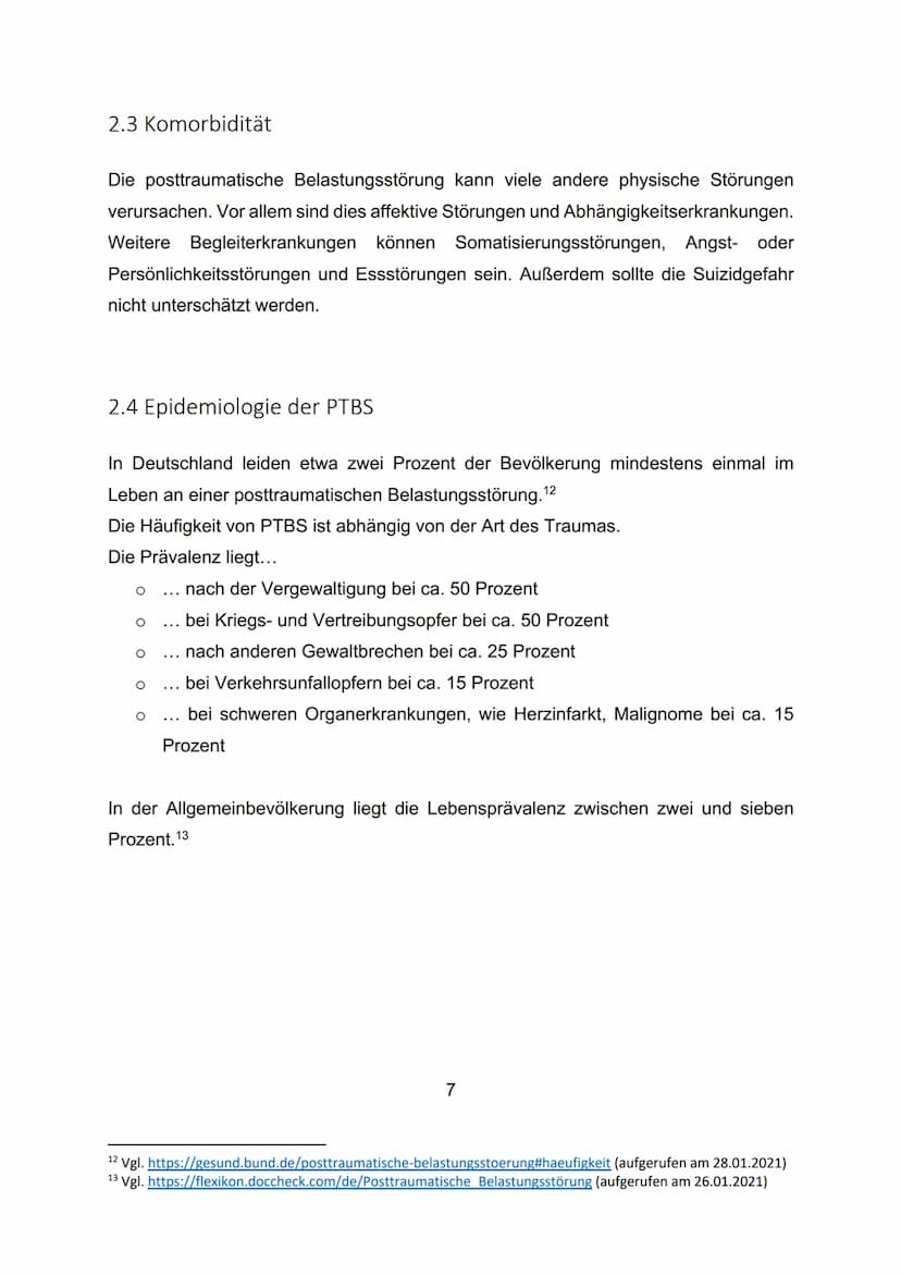 DIE POSTTRAUMATISCHE
BELASTUNGSSTÖRUNG
(PTBS)
Verfasst von:
Klasse:
Schule:
Schuljahr:
Kurslehrerin:
Kurs:
Abgabetermin:
1.bl Inhaltsverzeic