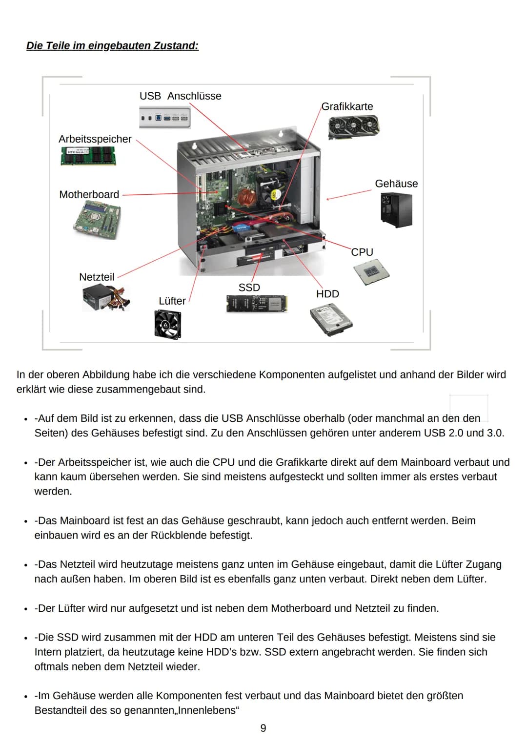 Die Komponenten eines
Computers!
Informationstechnik Projekt 1
2022
0 ●
●
●
●
●
Inhaltsverzeichnis:
Was sind die Komponenten eines PC's?
Die