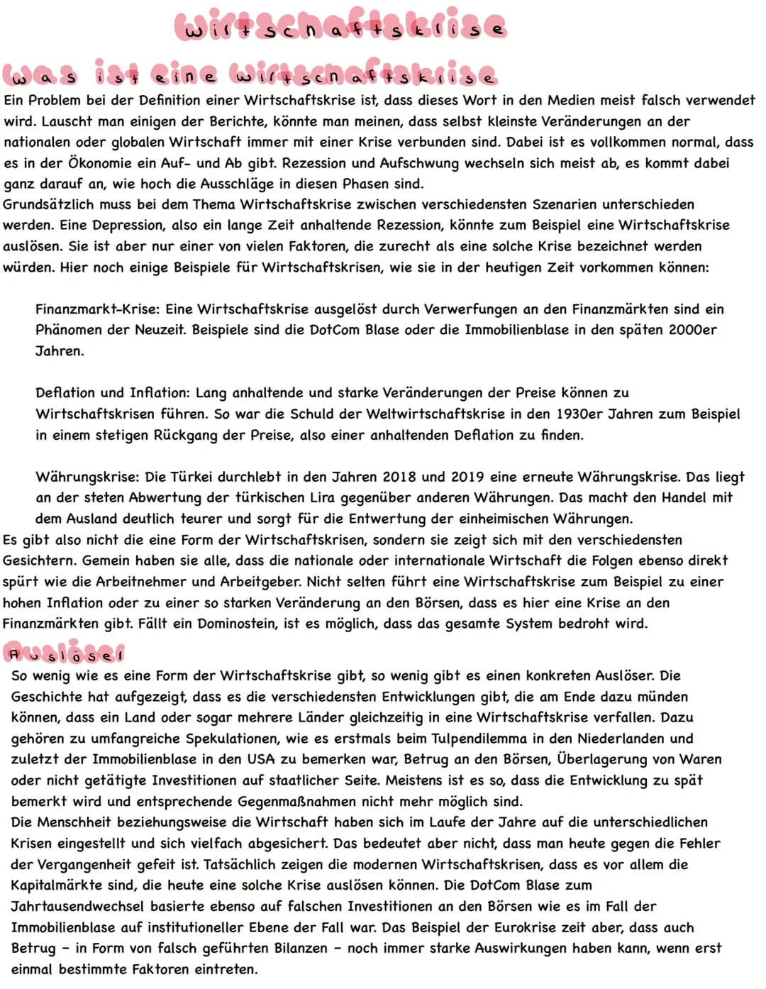 Wirtschaftskrise
Was ist eine wirtschaftskrise
Ein Problem bei der Definition einer Wirtschaftskrise ist, dass dieses Wort in den Medien mei