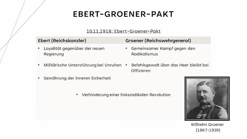 REVOLUTION VON 1918/19 + VERFASSUNG
DER WEIMARER REPUBLIK
1 STRUKTUR
Revolution von 1918/19
●
●
●
Matrosenaufstand
Abdankung des Kaisers/Dop