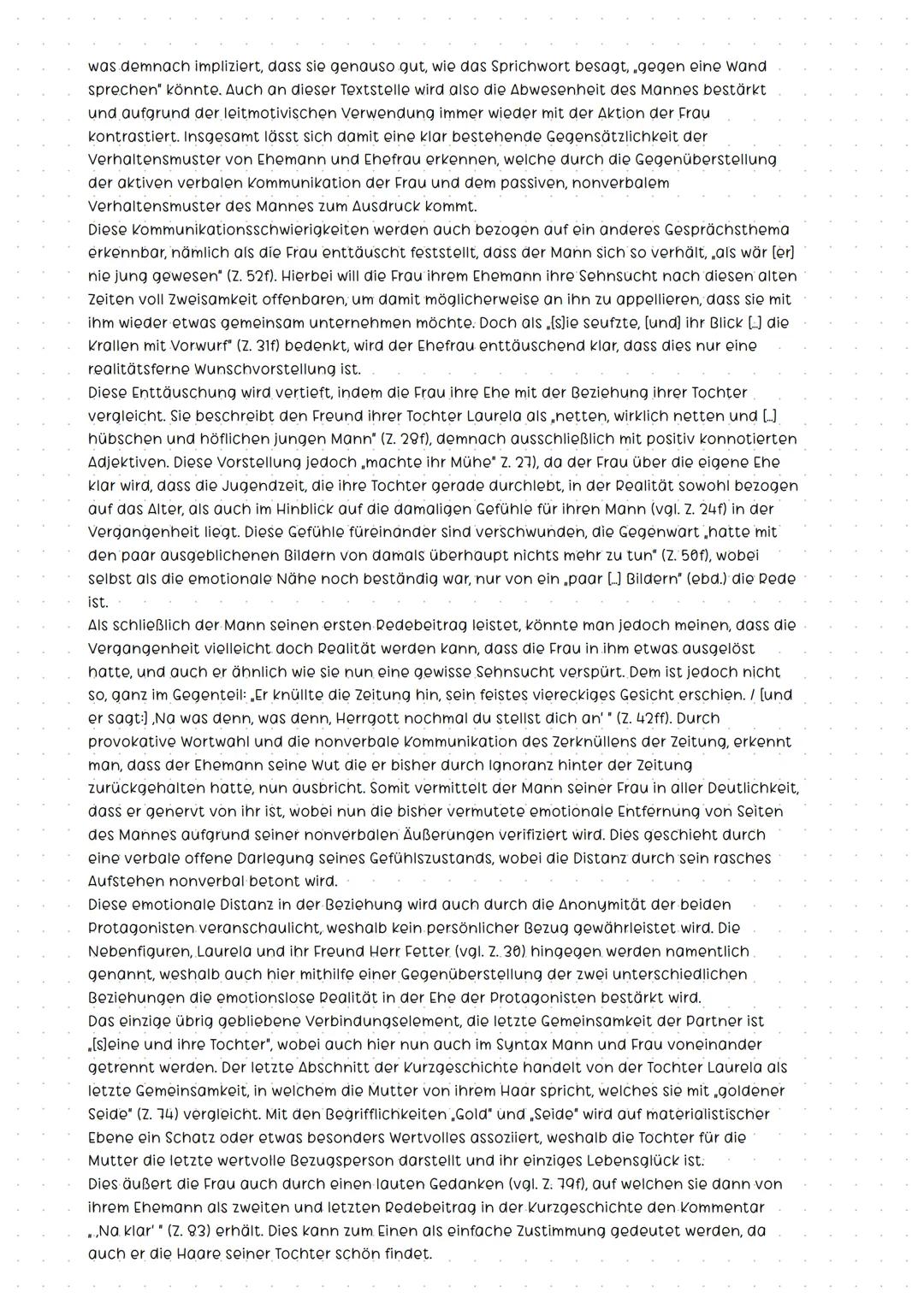 Kurzgeschichteninterpretation
Gabrielle Wohmann: Schönes goldenes Haar (1968)
„Ich verstehe dich nicht" ist ein Satz, den bestimmt schon jed