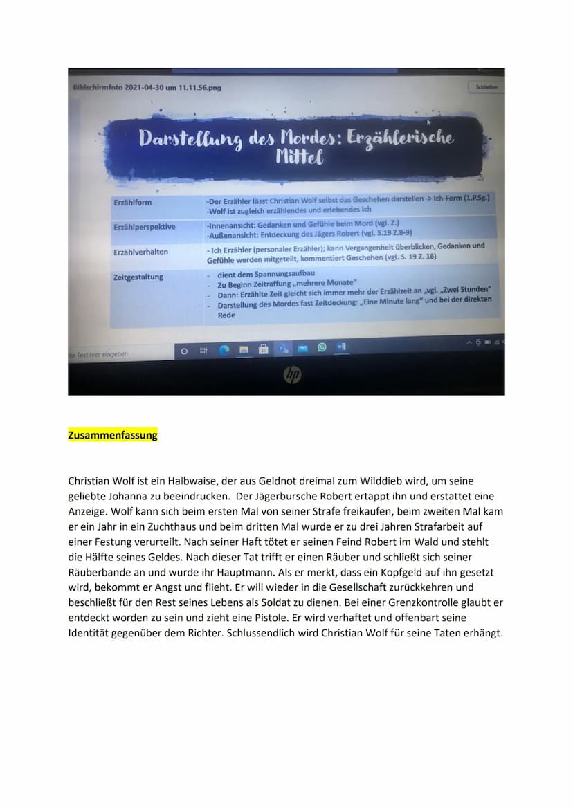 Analyse Schreiben
Einleitung:
●
Hauptteil:
Titel, Autor, Erscheinungsjahr, Textauszug, Thema (Was soll analysiert werden)
Im folgenden Text 