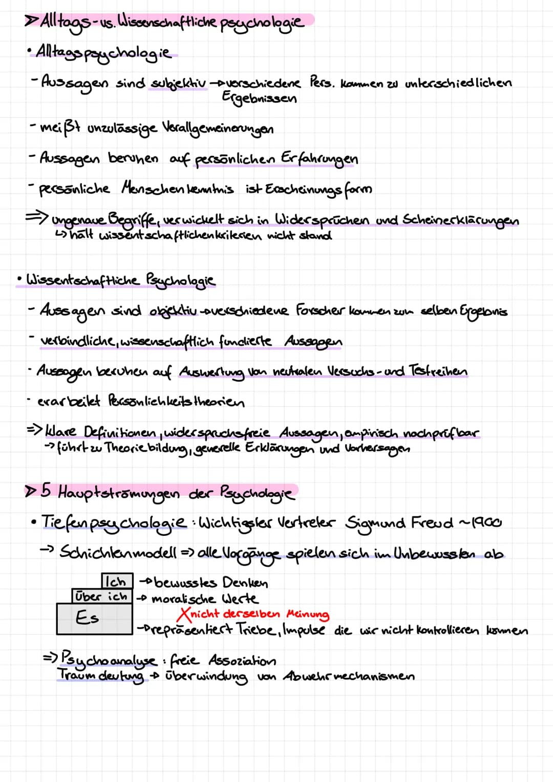 psychologie klausur
> Disziplinen der Psychologie
• Theoretische Psychologie: Psychologie als Wissenschaft
La theoretische Forschung
- Ziel 