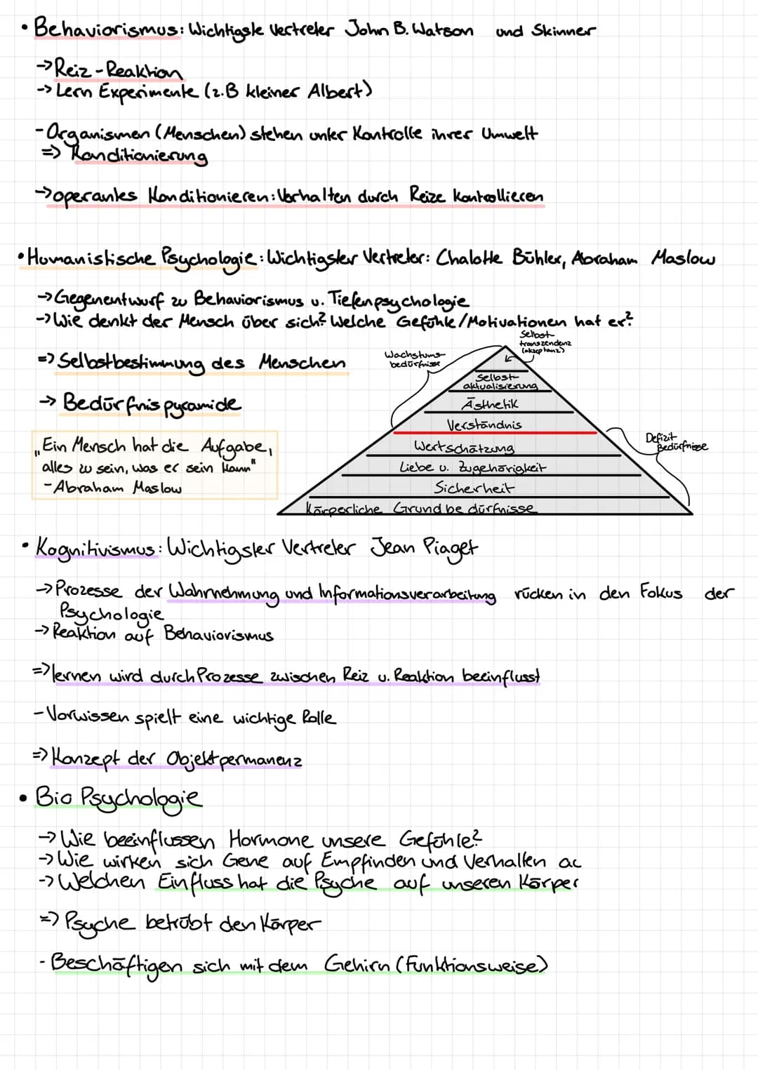 psychologie klausur
> Disziplinen der Psychologie
• Theoretische Psychologie: Psychologie als Wissenschaft
La theoretische Forschung
- Ziel 