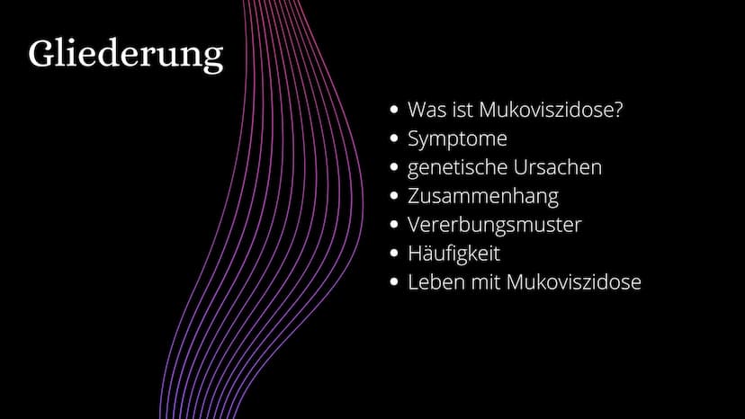 Mukoviszidose Gliederung
• Was ist Mukoviszidose?
Symptome
genetische Ursachen
Zusammenhang
› Vererbungsmuster
Häufigkeit
• Leben mit Mukovi