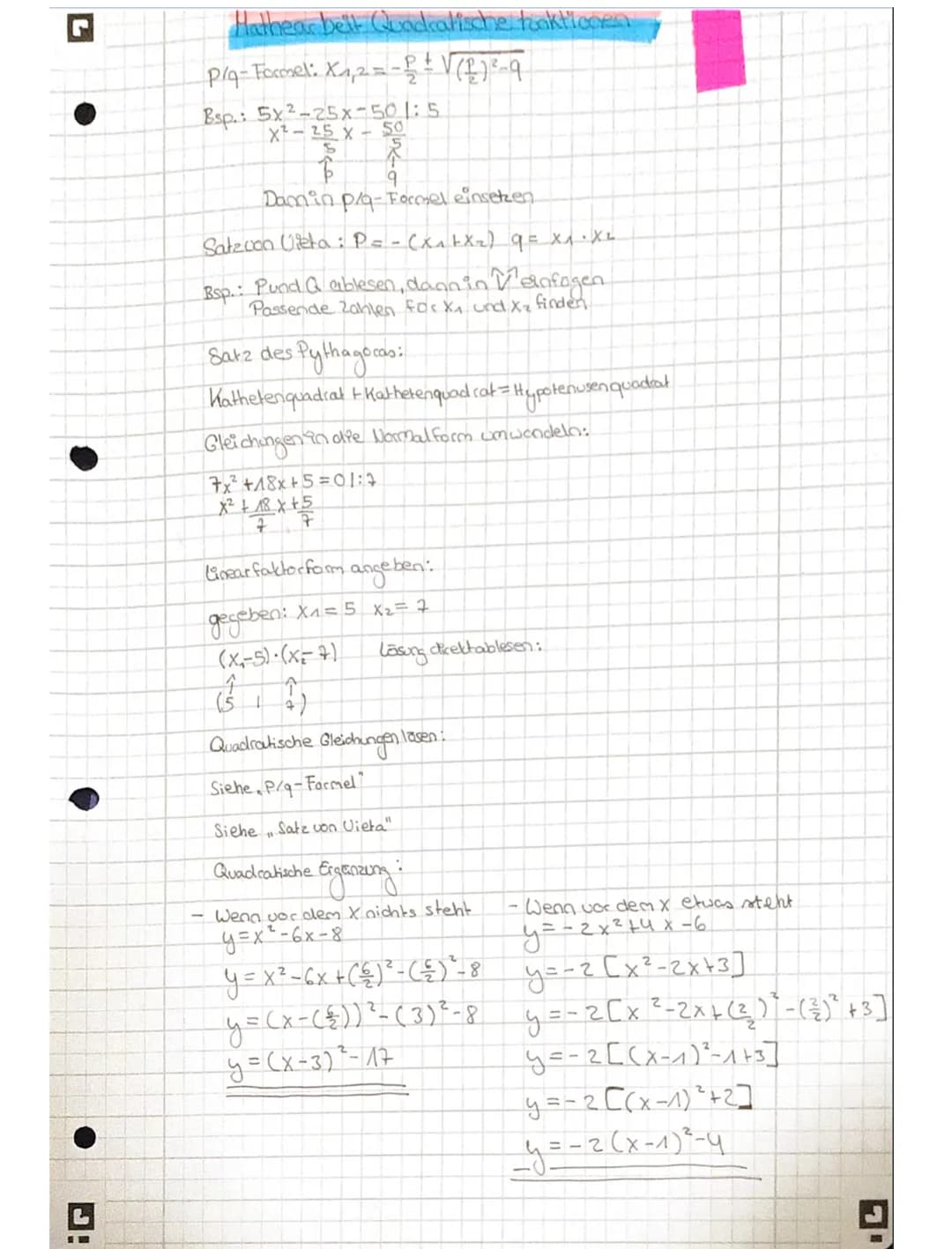 Scheitelpunkt ablesen
→ a (x-d)² +e Vorzeichen drehen,
>S(dle)
falls notwendig
Arten von Funktionen.
f(x) = 3x² +4 Quadratische Funktion
96x