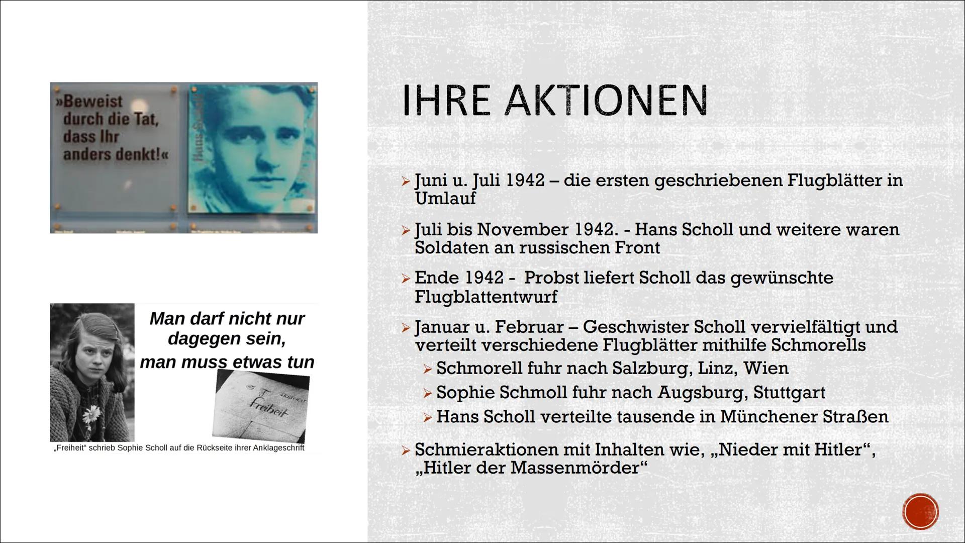 WIEDERSTAND DER „WEISSE ROSE“
GEGEN DEN NATIONALSOZIALISMUS

Beyza K. INHALTSVERZEICHNIS

> Hans Scholl und Sophie Scholl
> Politische Lage 