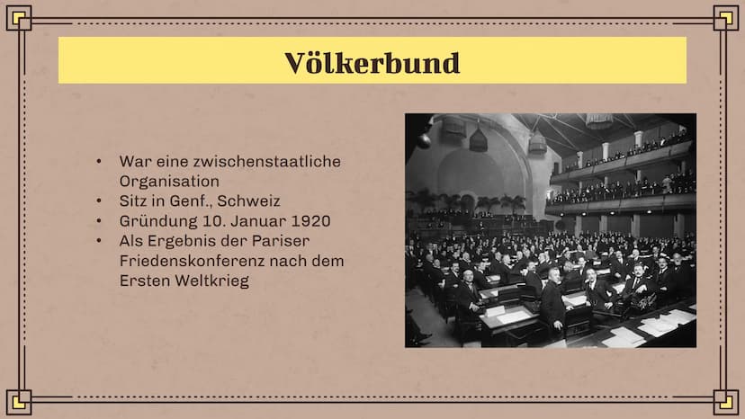 Q
Die Vereinten Nationen
und
die Europäische Union
Eine Präsentation von Marwin Michelson und Oliver Beeken Vereinte Nationen
Geschichte
●
●