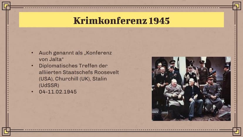 Q
Die Vereinten Nationen
und
die Europäische Union
Eine Präsentation von Marwin Michelson und Oliver Beeken Vereinte Nationen
Geschichte
●
●
