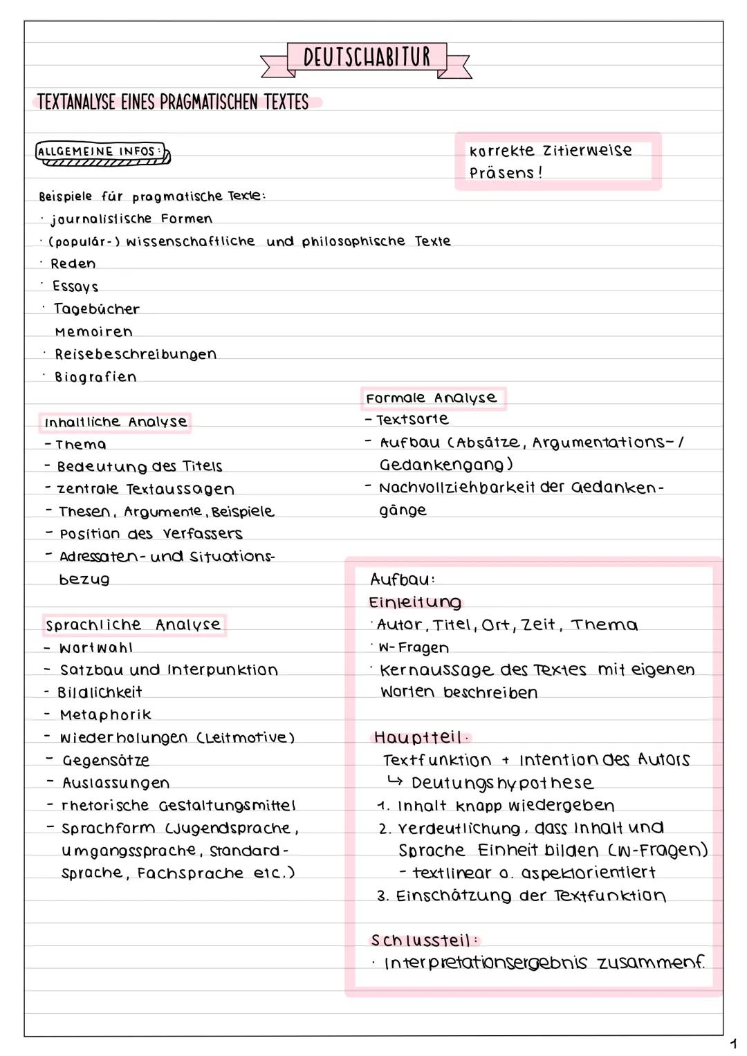 TEXTANALYSE EINES PRAGMATISCHEN TEXTES
ALLGEMEINE INFOS:
IZZ
Beispiele für pragmatische Texte:
journalistische Formen
·(populár-) wissenscha
