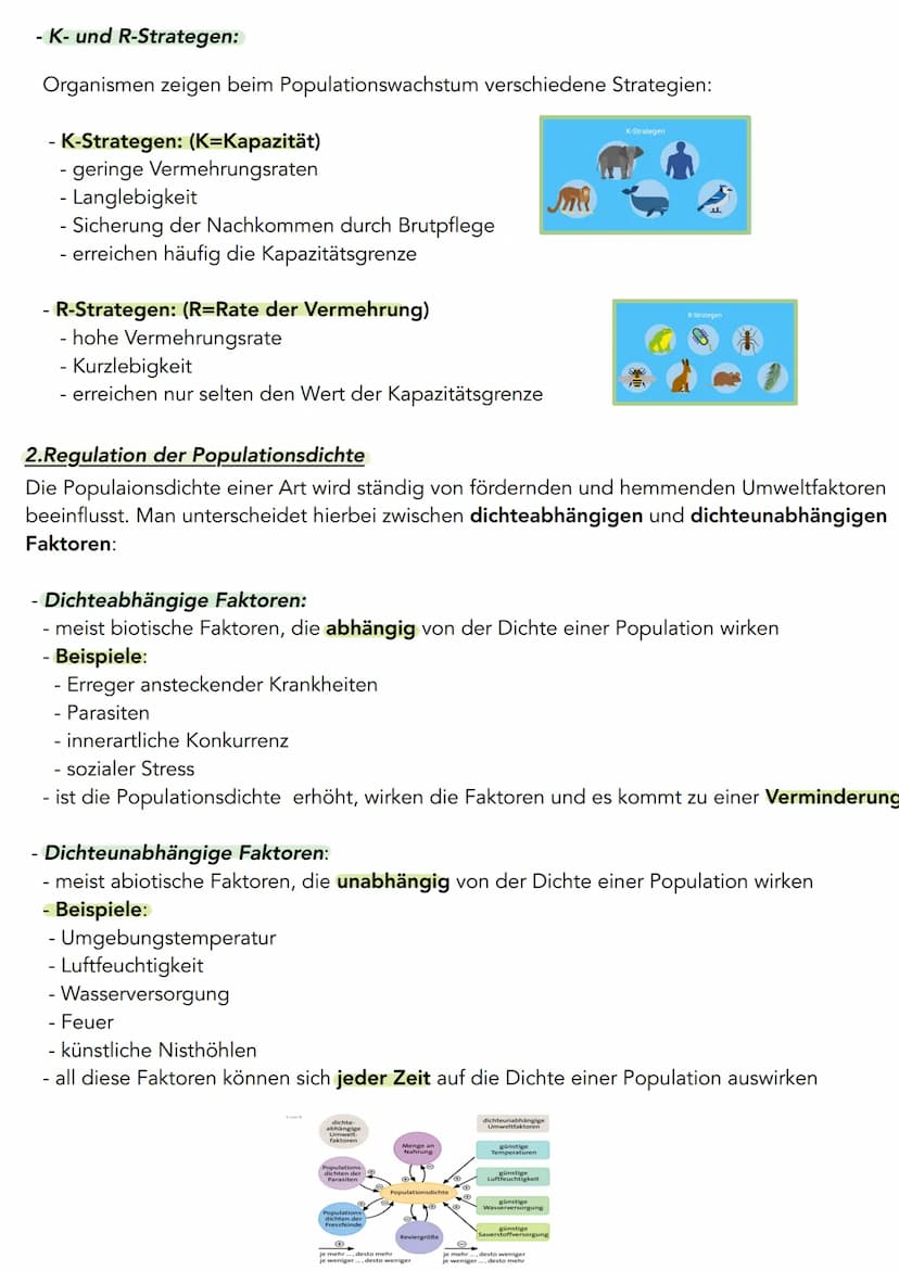 Okologic p
Populationsökologie
1.Populationswachstum:
- Populationen sind dynamische Systeme
die Anzahl ändert sich ständig durch Vermehrung