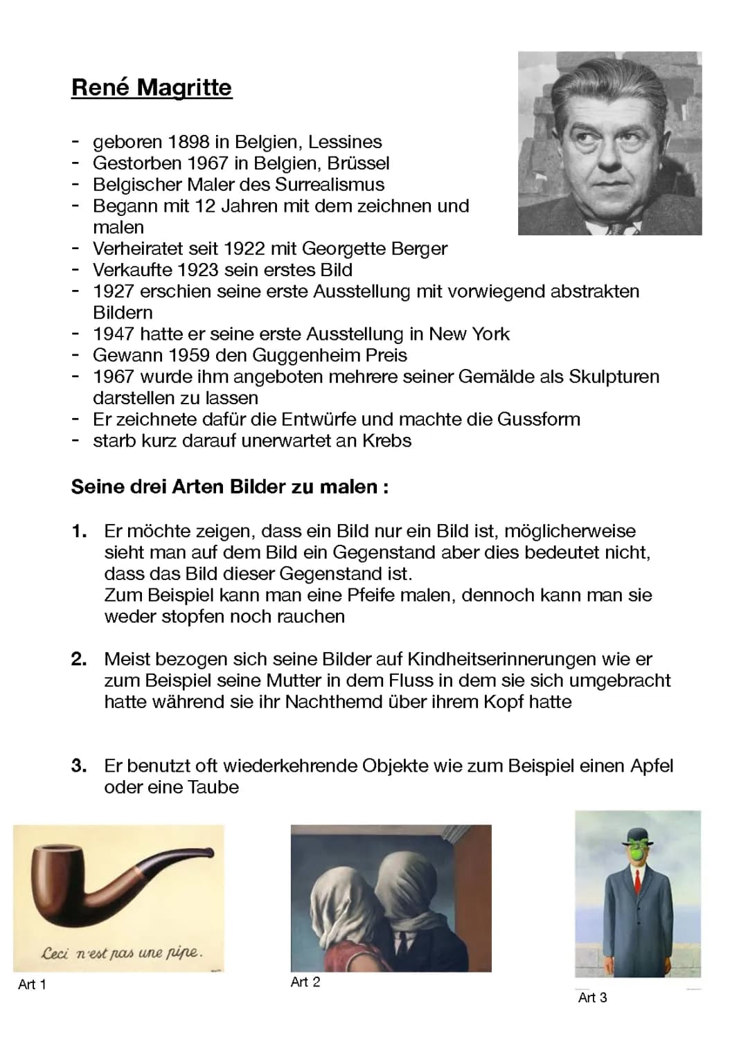 Entdecke René Magrittes Bekannte Surrealismus Werke und Seine Familie