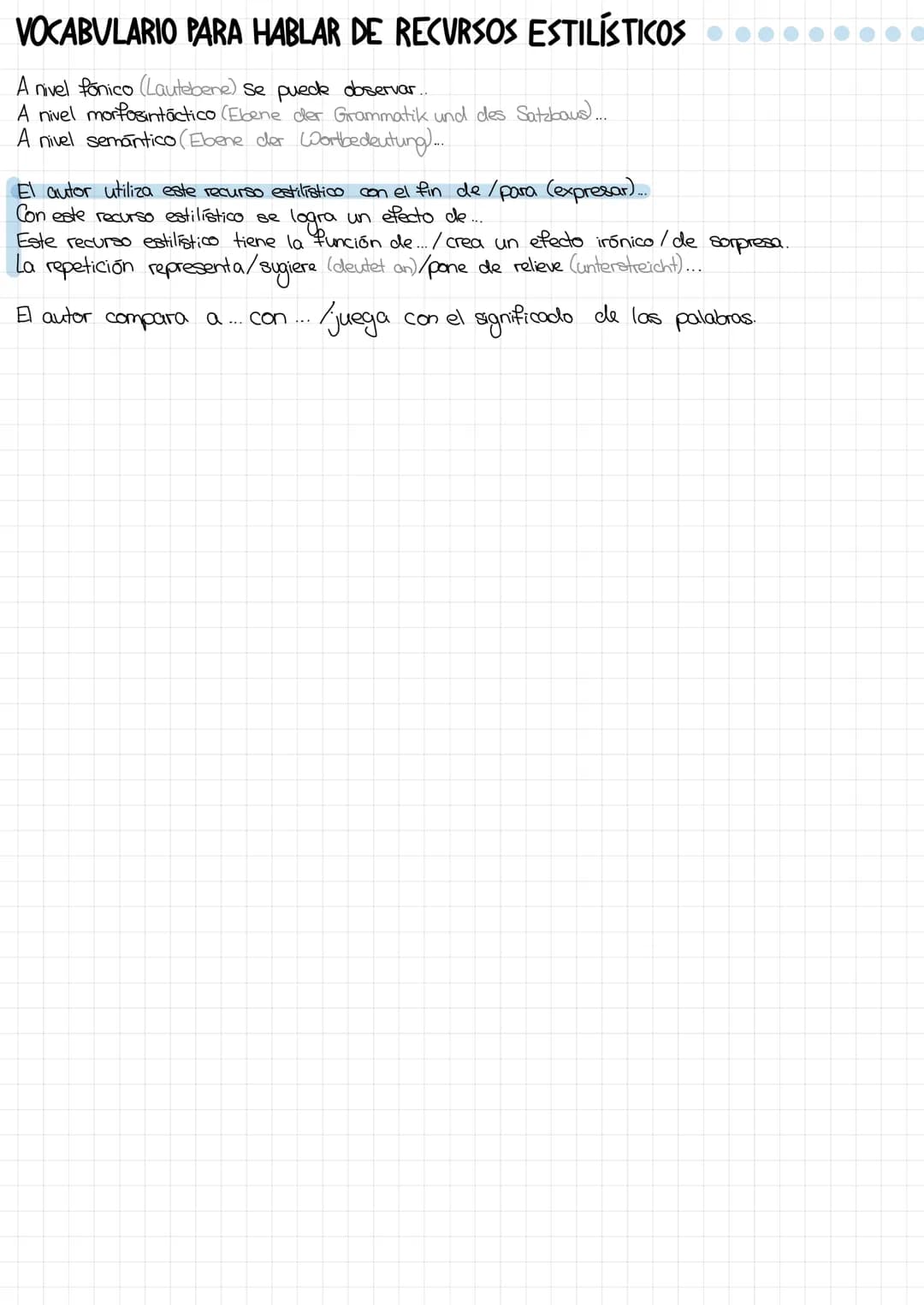 Analizar un texto literario
HABLAR DEL TEXTO:
El texto es un ejemplo típico de.....
El texto....
La acción....
.
un cuento (Geschichte)
• un