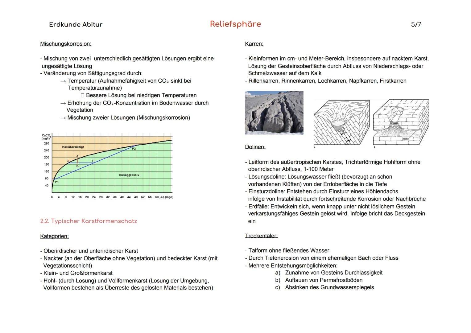 Erdkunde Abitur
Relief
Endogene Kräfte
Exogene Kräfte
Verwitterung
1.
Oberflächenform
Wirken aus dem Erdinneren und bringen v.a. die
Großfor