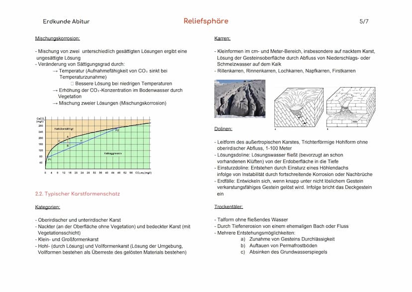 Erdkunde Abitur
Relief
Endogene Kräfte
Exogene Kräfte
Verwitterung
1.
Oberflächenform
Wirken aus dem Erdinneren und bringen v.a. die
Großfor