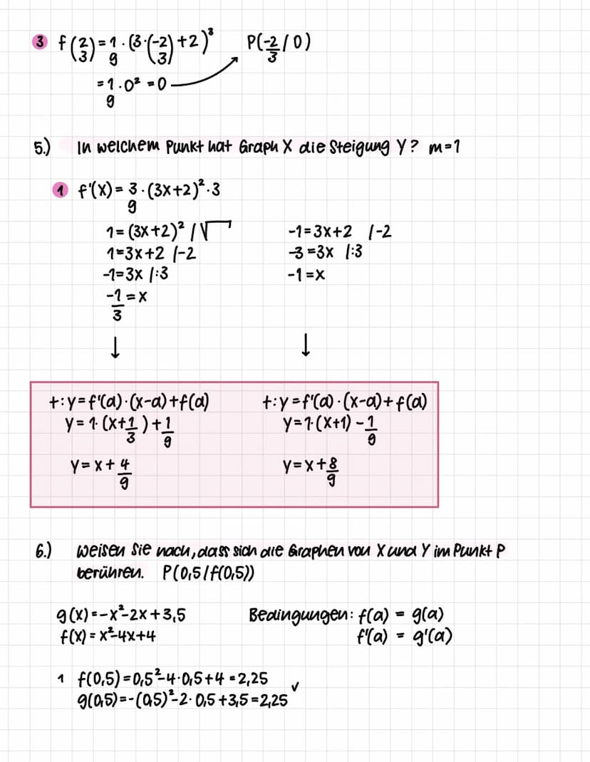 Ableitung und Tangente
m=y-Differrenz
x-Differrenz
m = f(x) = f(a)
x-a
x→a
f'(a): Steigung der
Tangente
f'(a)= lim f(x) - f(a)
X-a
f'(a)= li