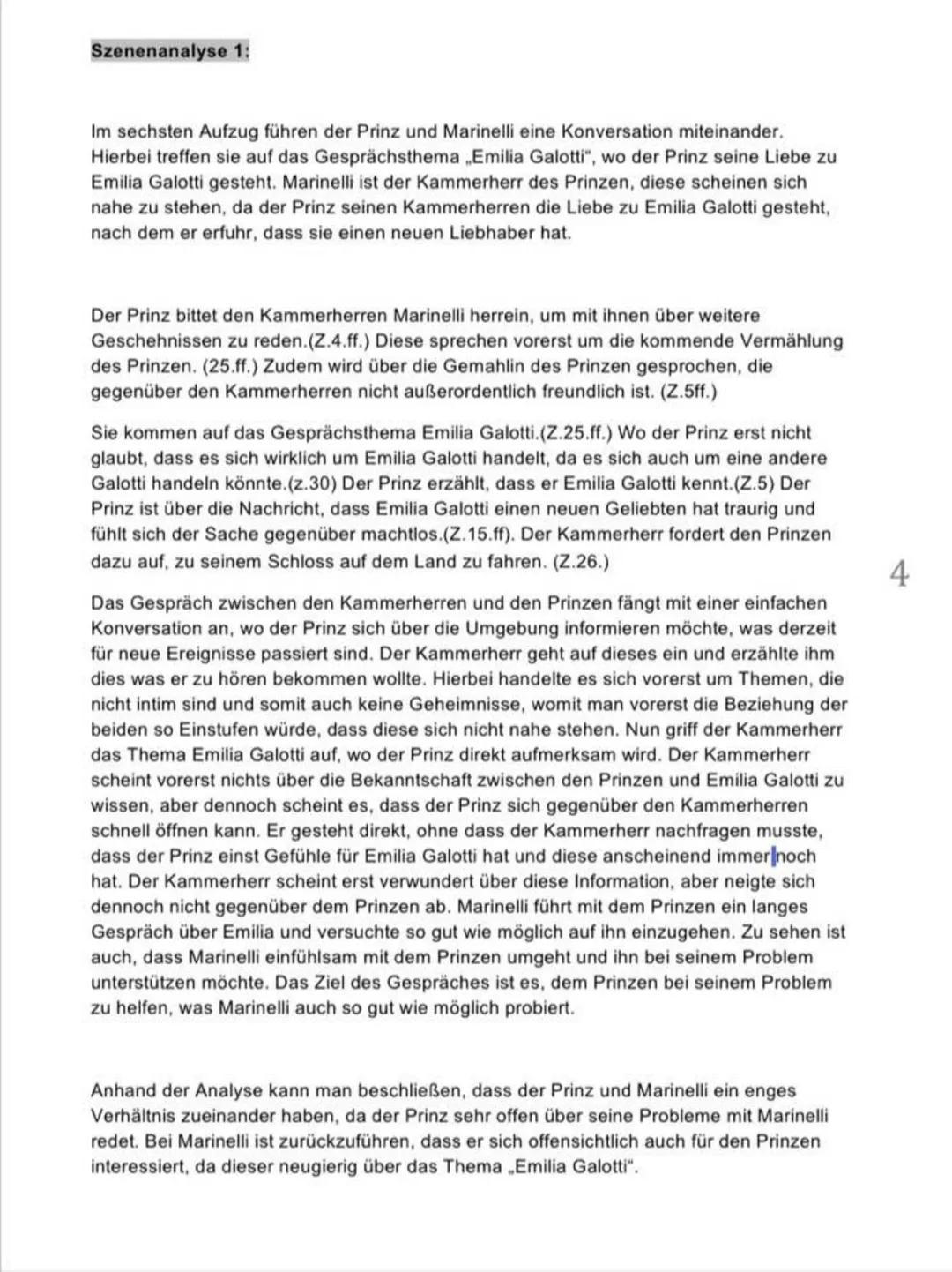 Emilia Galotti: Charaktere und Szenenanalyse – Graf Appiani und mehr