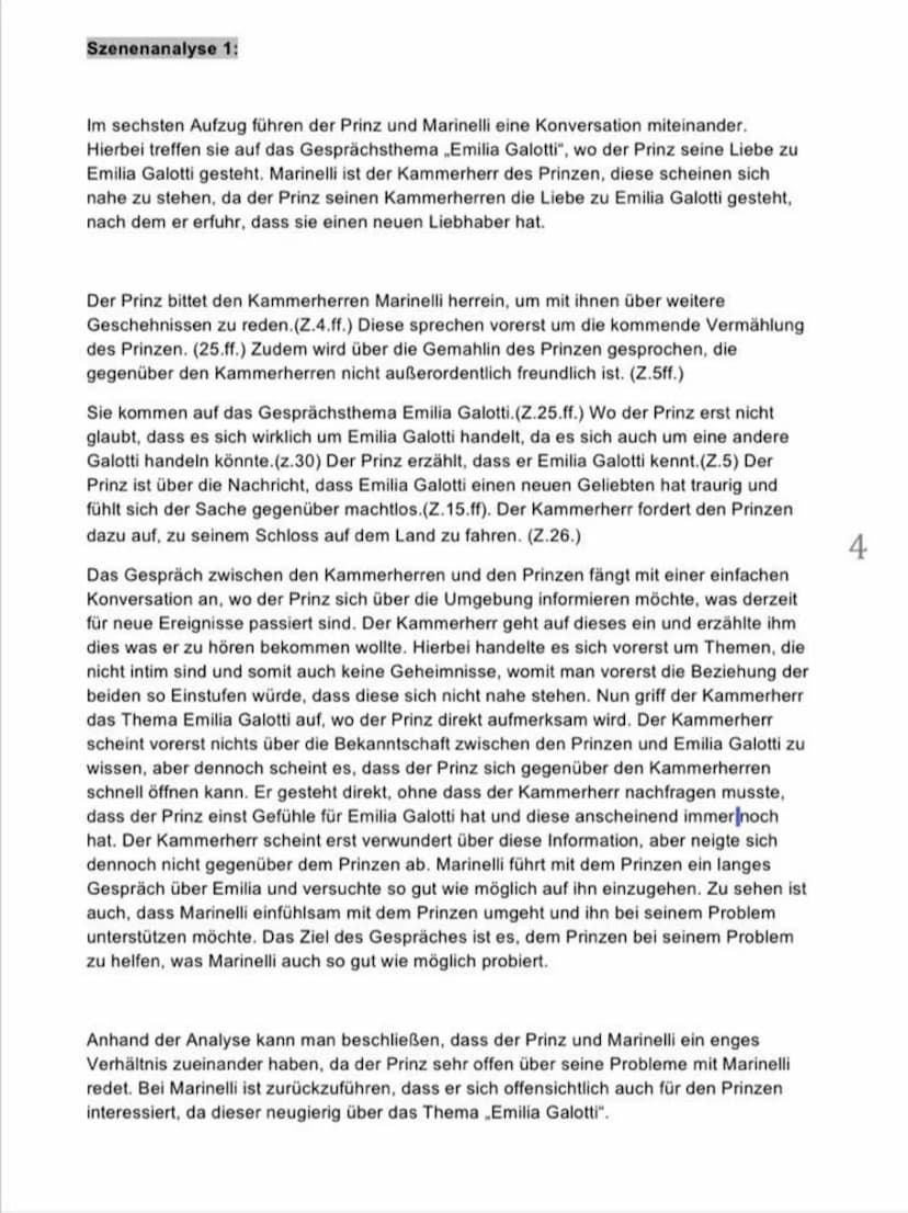 Beziehungsverhältnisse Emilia Galotti:
Charakter
Emilia Galotti
Graf Appiani
Prinz von Guastalla
Marinelli
Oduardo Galotti
Claudia Galotti
A