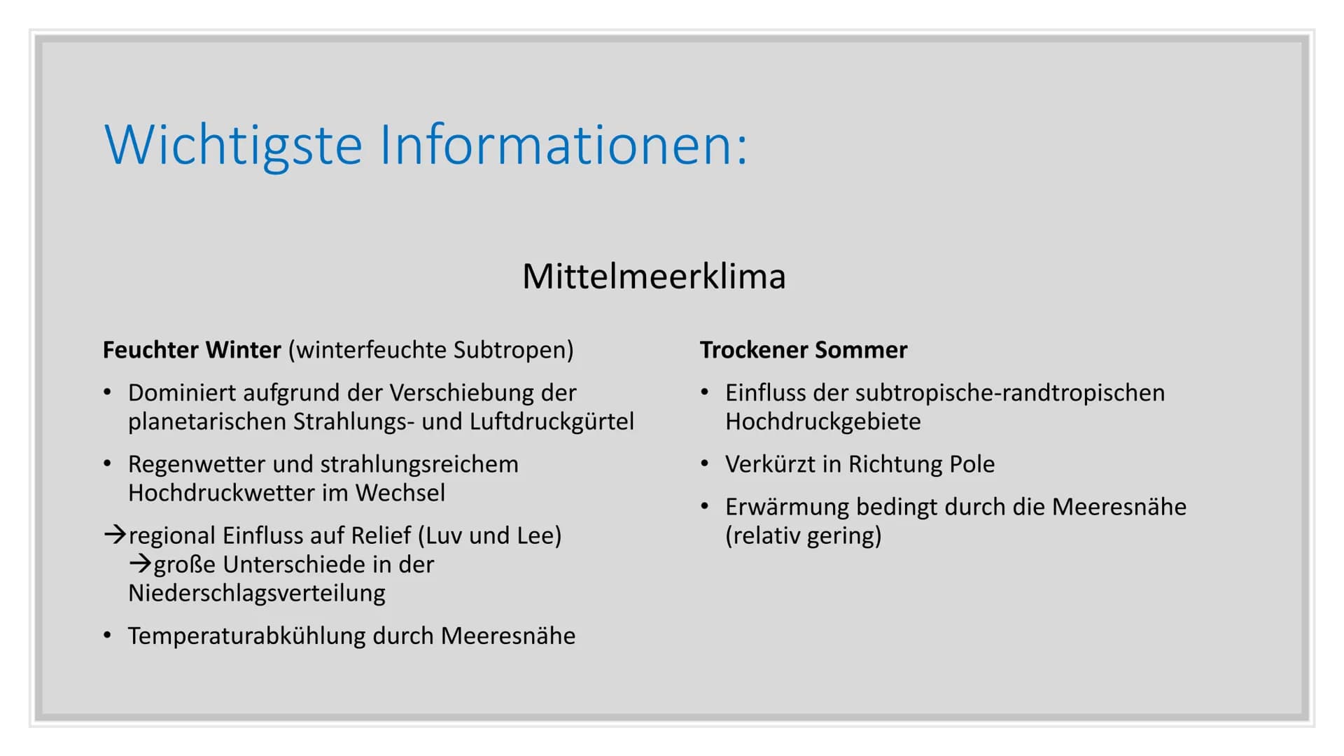 5.Vegetationszone
Hartlaubgehölze Inhaltverzeichnis:
Wichtige Informationen
• Klima in Spanien
●
Wasserverteilung Spaniens
• Gründe der Wass