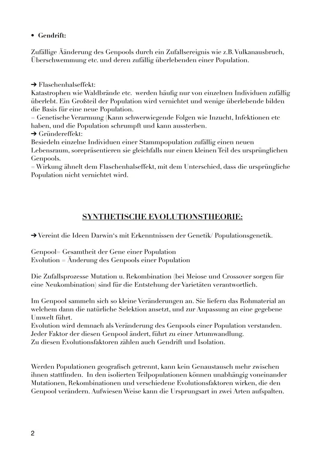 Voraussetzung für EVOLUTION = Variablilität
EVOLUTION
- Die Evolutionstheorie ist eine Erklärung für die Entstehung und Veränderung von
Arte
