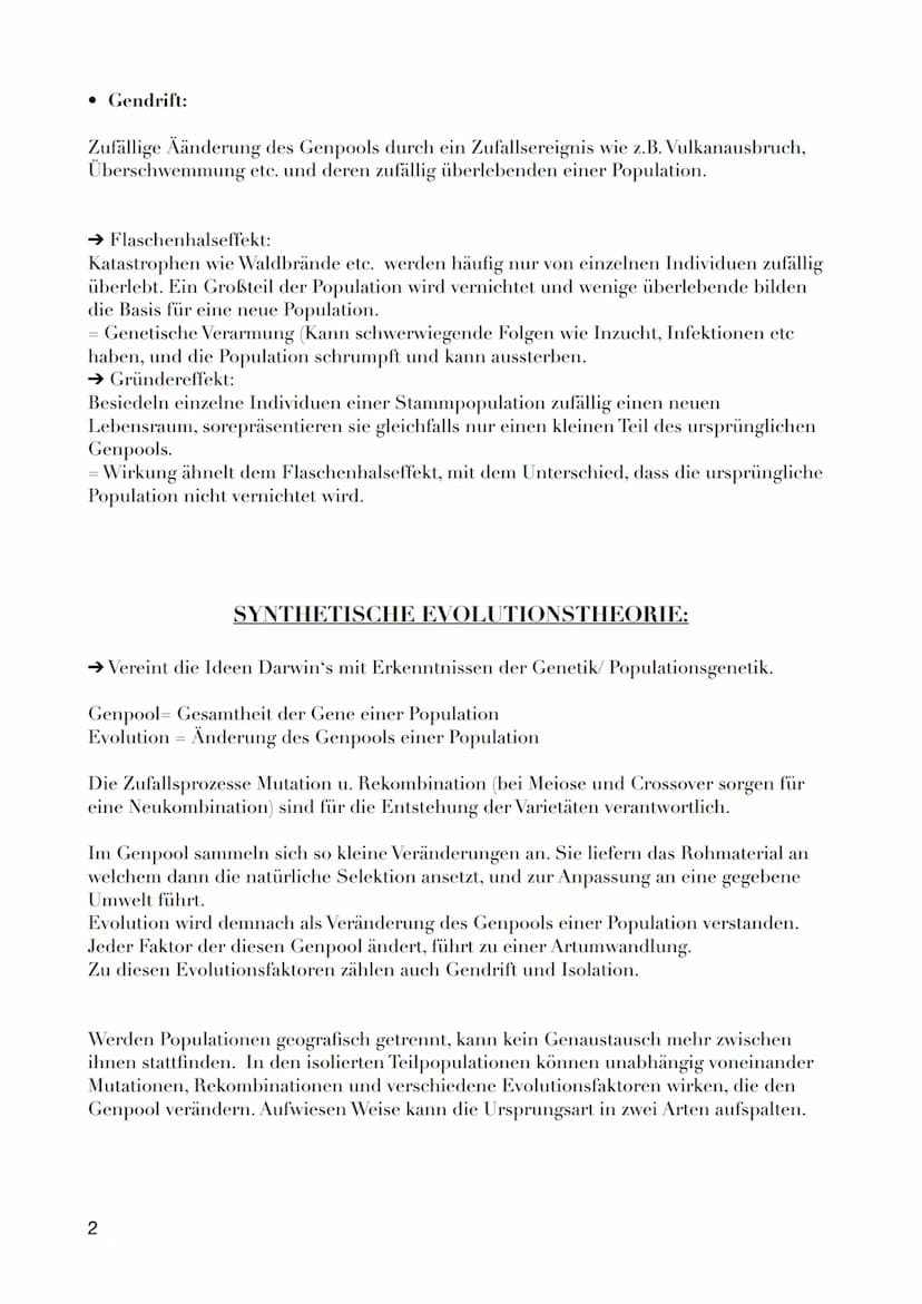 Voraussetzung für EVOLUTION = Variablilität
EVOLUTION
- Die Evolutionstheorie ist eine Erklärung für die Entstehung und Veränderung von
Arte
