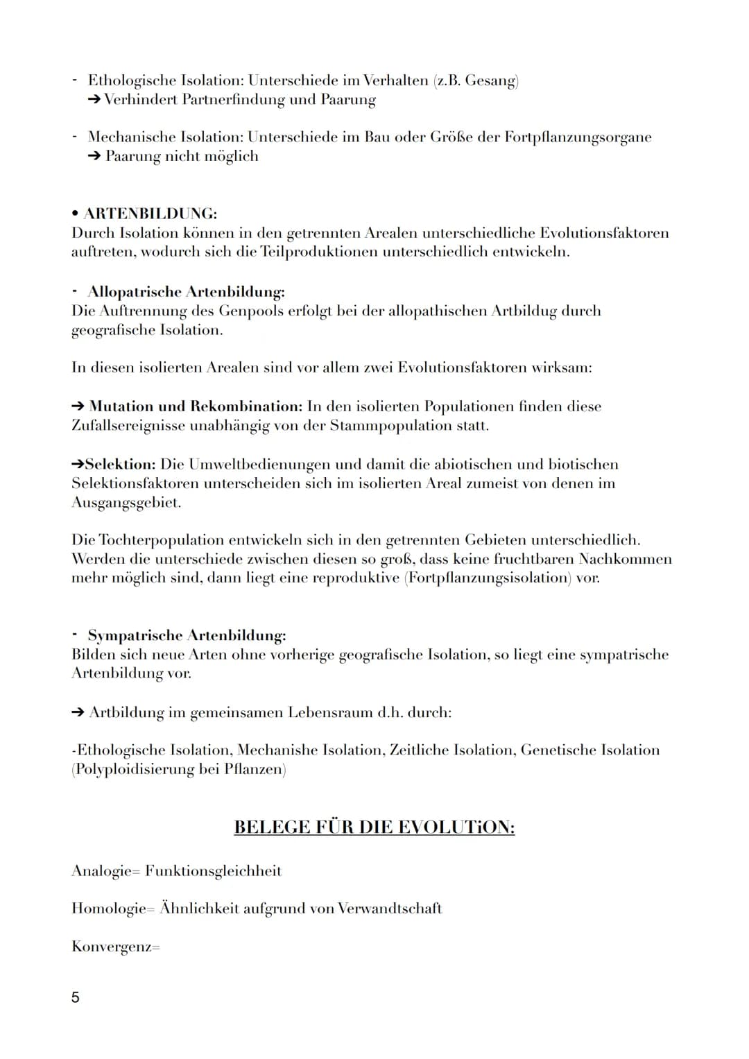 Voraussetzung für EVOLUTION = Variablilität
EVOLUTION
- Die Evolutionstheorie ist eine Erklärung für die Entstehung und Veränderung von
Arte