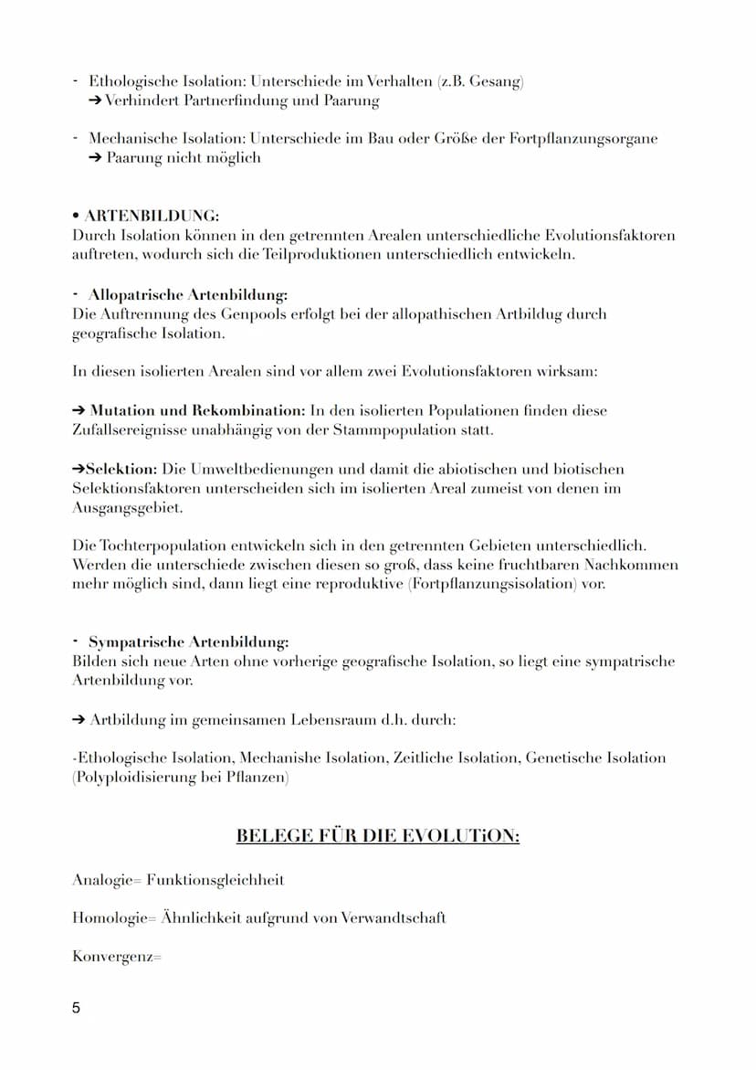 Voraussetzung für EVOLUTION = Variablilität
EVOLUTION
- Die Evolutionstheorie ist eine Erklärung für die Entstehung und Veränderung von
Arte