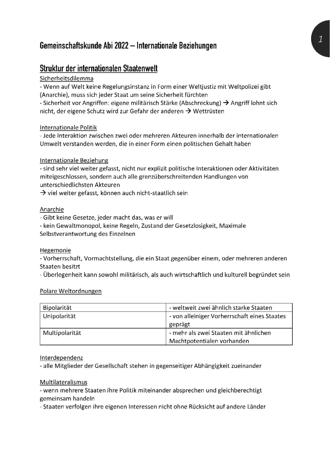 Internationale Beziehungen 