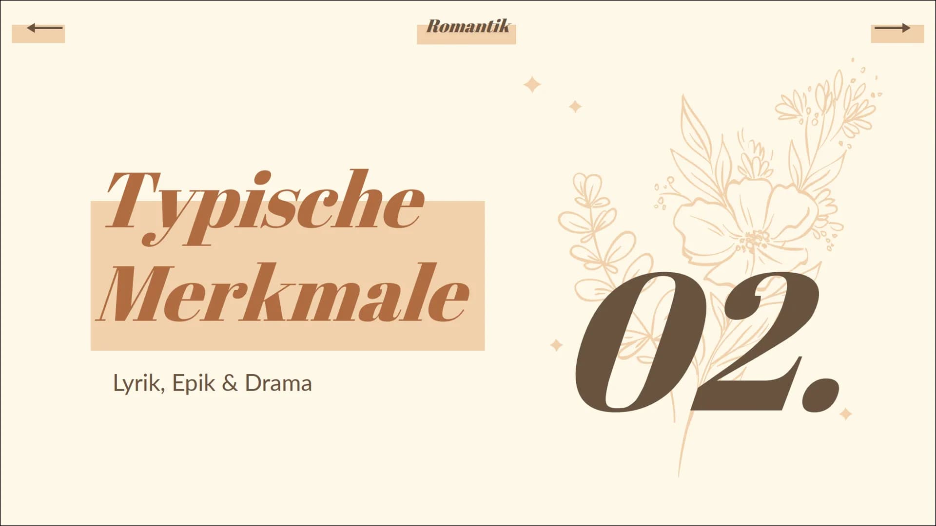 Epoche
Romantik
jo 01.
Romantik
Historischer
Kontext Davor:
Romantik
Phasen der Romantik
1795
Aufklärung Frühromantik
Auseinandersetzung
ant