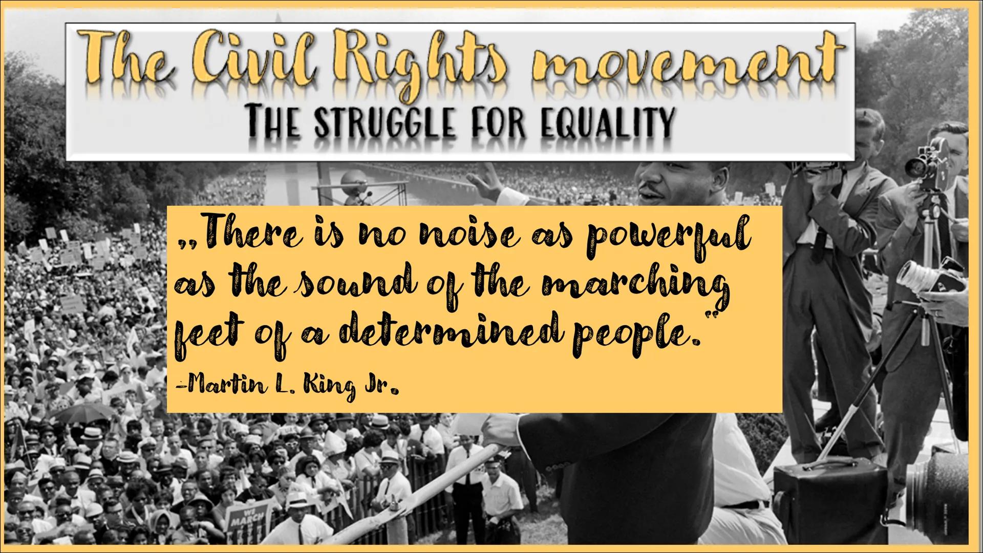 civil rights movement
The struggle for equality
Life before the movement
▶ Abolishment of slavery after the Civil War
▸ Discrimination and r