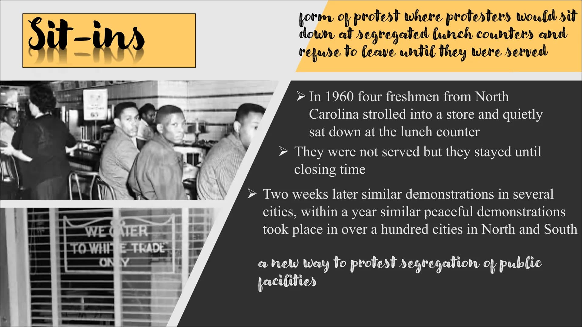 civil rights movement
The struggle for equality
Life before the movement
▶ Abolishment of slavery after the Civil War
▸ Discrimination and r