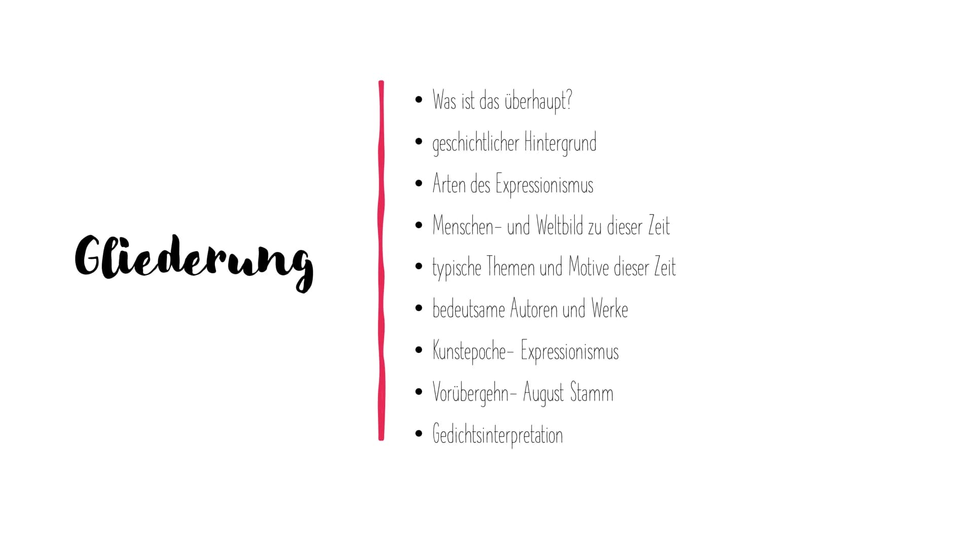 Expressionismus
+
die Ausdruckskunst
+
- +
S Gliederung
Was ist das überhaupt?
geschichtlicher Hintergrund
Arten des Expressionismus
Mensche