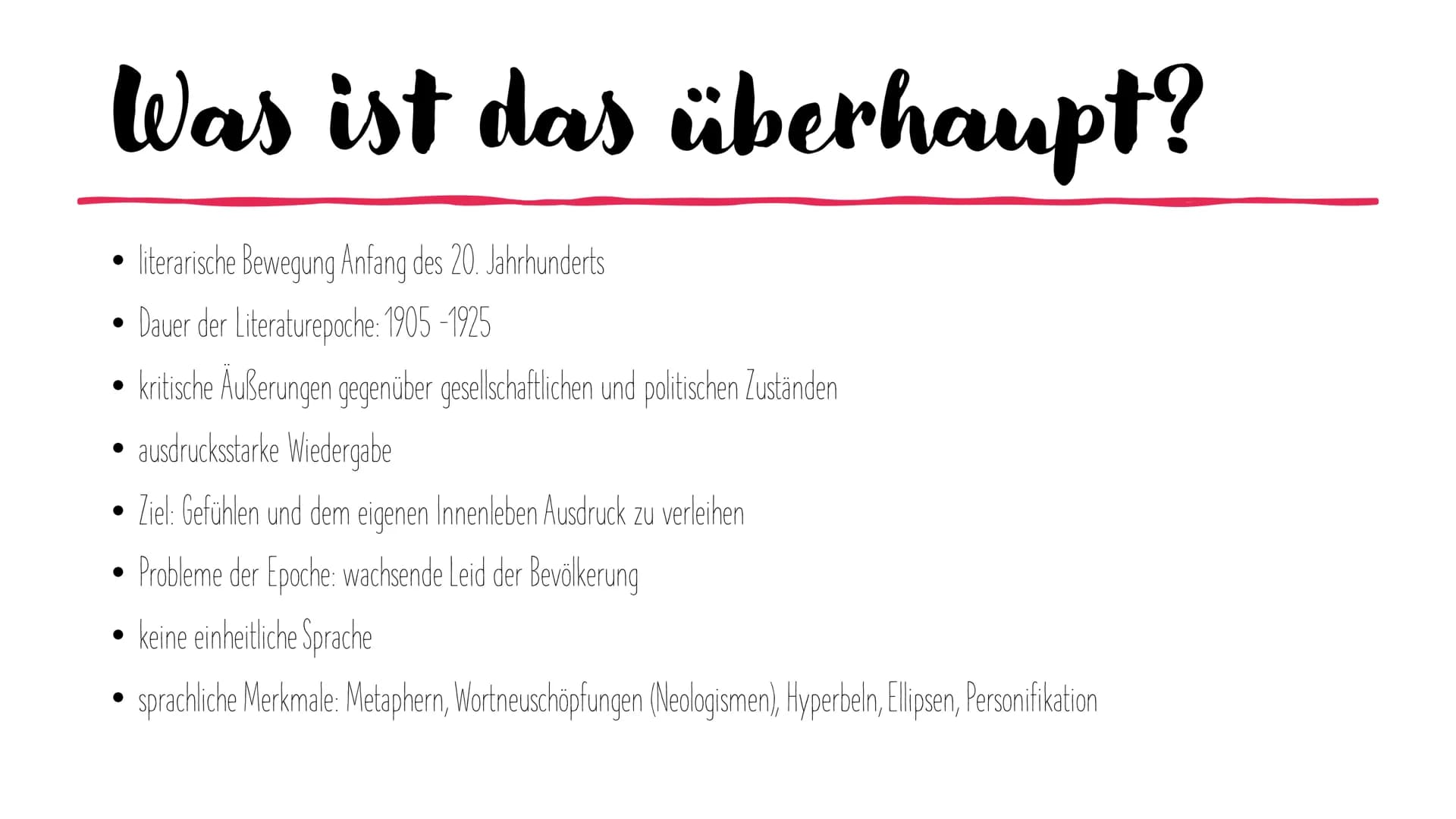 Expressionismus
+
die Ausdruckskunst
+
- +
S Gliederung
Was ist das überhaupt?
geschichtlicher Hintergrund
Arten des Expressionismus
Mensche