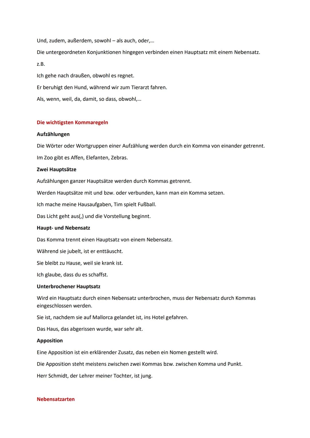 Übersicht Wortarten
Das Adverb
Während sich ein Adjektiv meistens auf ein Substantiv bezieht, bezieht sich ein Adverb immer auf ein
Verb.
z.